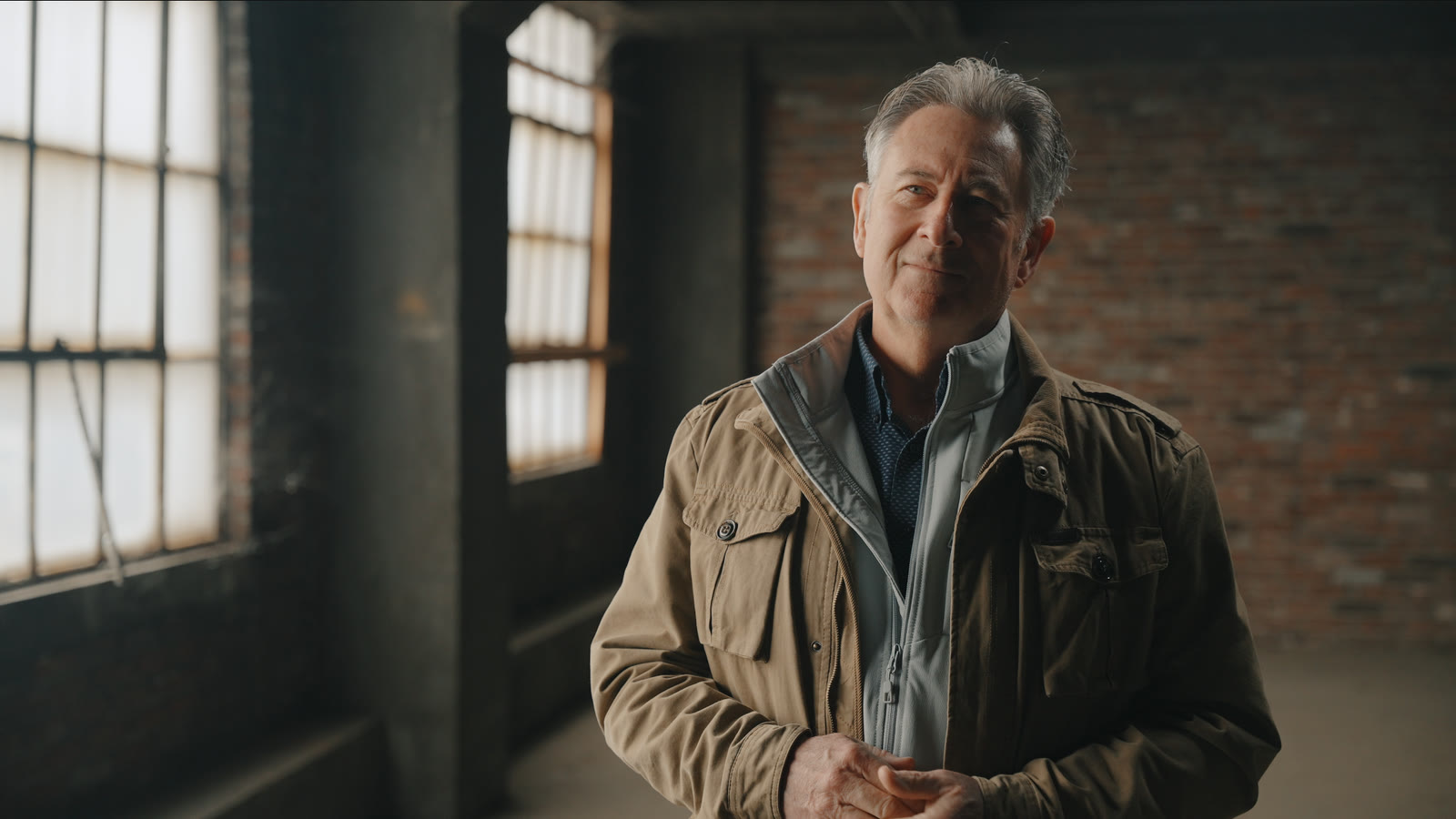 John Watson of Fourth River Development inside the warehouse